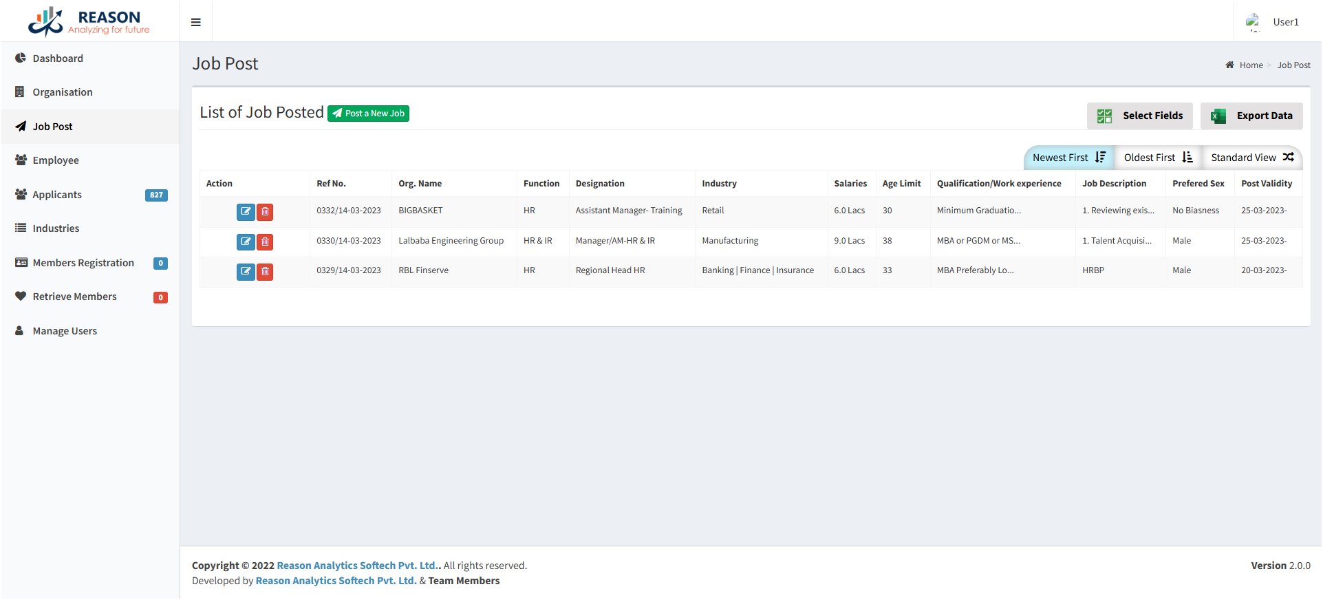 Job Post Page