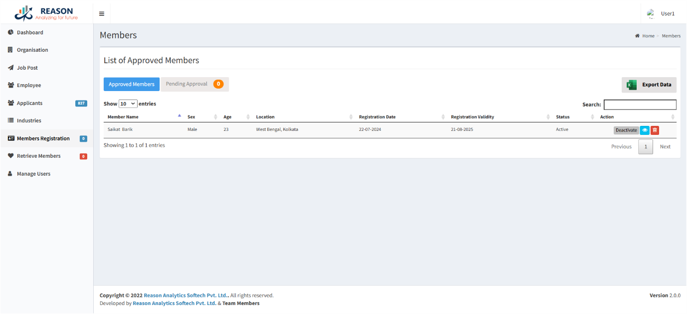 Members Page